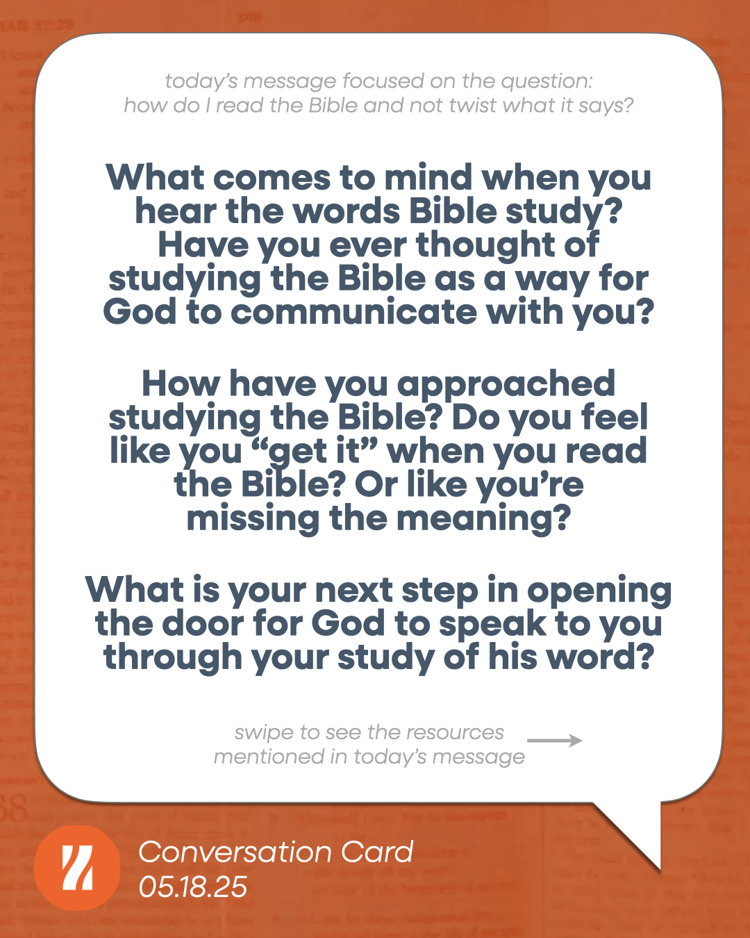 Convo card for 
